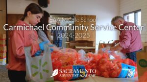 Carmichael Community Service: Middle School Feeds 1500 People